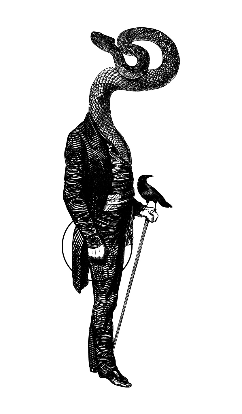 Snake Man — illustration by olex oleole